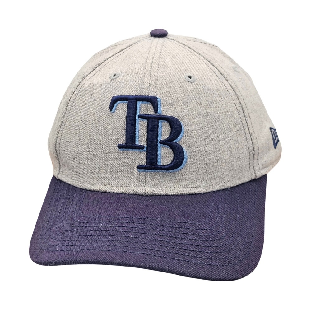 Tampa Bay Rays New Era 9FORTY Hat Heather Gray Purple Strapback MLB Baseball Cap